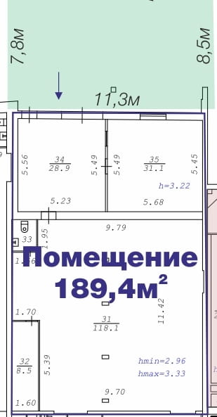 Помещение 189,4 квм