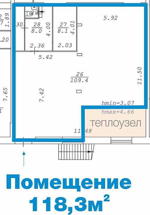 Помещение 116 квм