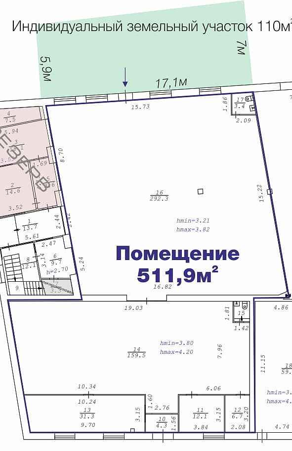 Помещение 511,9 квм